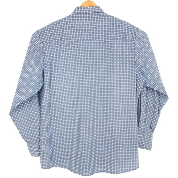 Wrangler Mens 2XL Light Blue Wrancher Snap Front Shirt Long Sleeve Collared - Picture 11 of 12